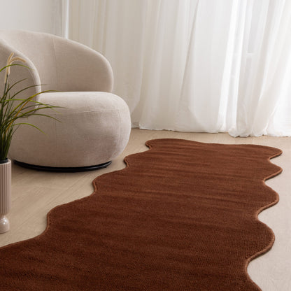 Wooli Terracotta Brown Runner Rug