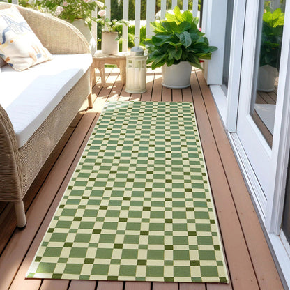 Bremer Saltbush Green Runner Rug