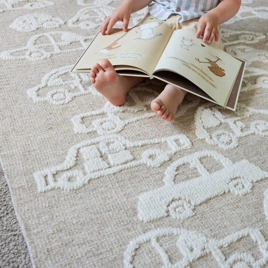 Yandina Ivory & Beige Wool Kids Rug