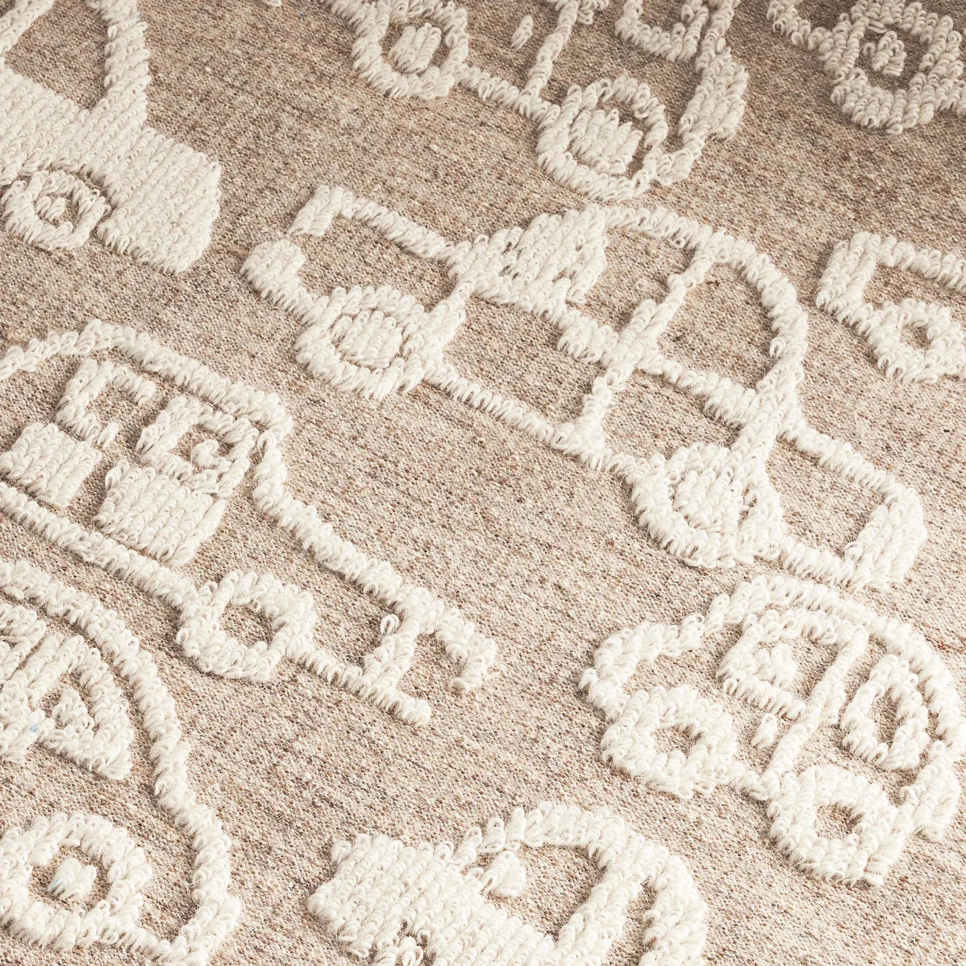 Yandina Ivory & Beige Wool Kids Rug